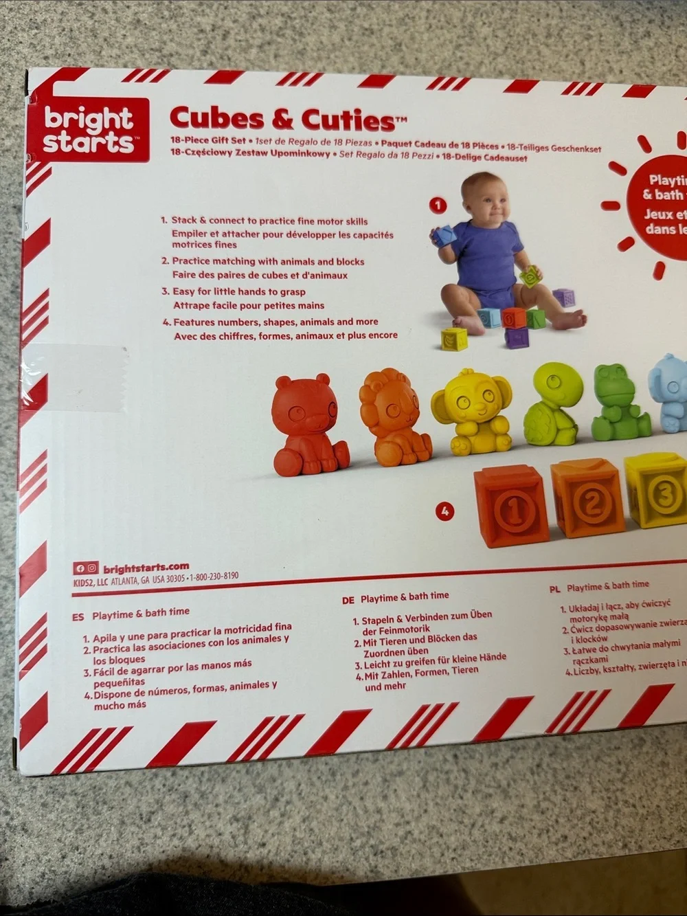 Bright Starts Cubes & Cuties Stacking Playset in Multicolor